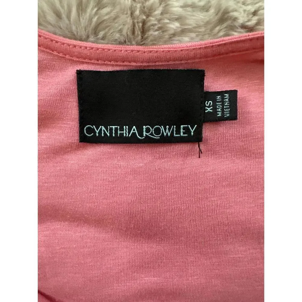 Cynthia Rowley Pink Cowl Neck Midi Dress Size XS - Picture 7 of 10